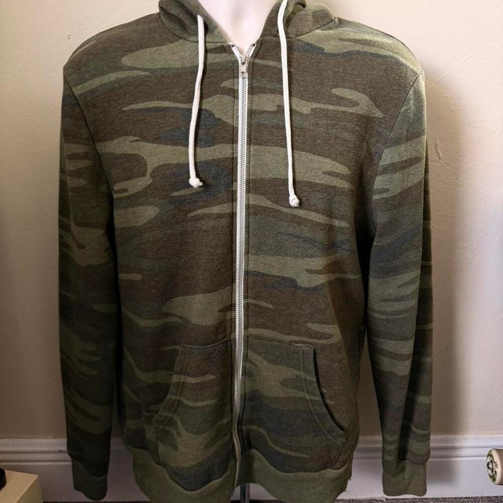 Camo zipup jacket alternative earth